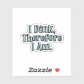 Sticker Je Dins, Je Suis Bleu Pickleball (Feuille)