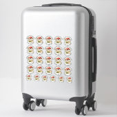 Sticker "Je dois toucher la mousse" cachets en vrac (Sur valise)