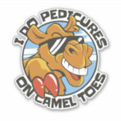 STICKER JE FAIS DES PÉDICURES SUR LES TOILES DE CAMEL (Devant)