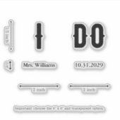 Sticker Je fais Gothic Bride Mariage Chaussures Personnali (Devant)