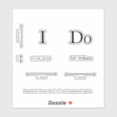 Sticker Je fais Groom Chaussures Mariage Custom Vinyl (Feuille)