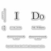 Sticker Je fais Groom Chaussures Mariage Custom Vinyl (Devant)