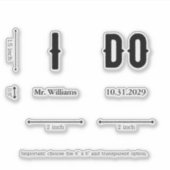 Sticker Je Fais Groom Gothic Mariage Chaussures Personnali (Devant)