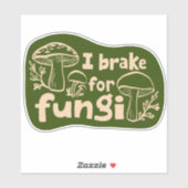 Sticker JE FREINE POUR FUNGI Fun Mushroom (Feuille)