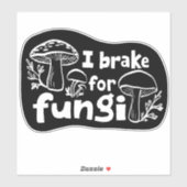 Sticker JE FREINE POUR FUNGI Fun Mushroom (Feuille)