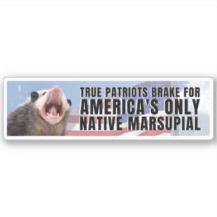 Sticker Je freine pour le seul marsupial natif d'Amérique