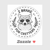 Sticker Je freine pour les créatures (Feuille)