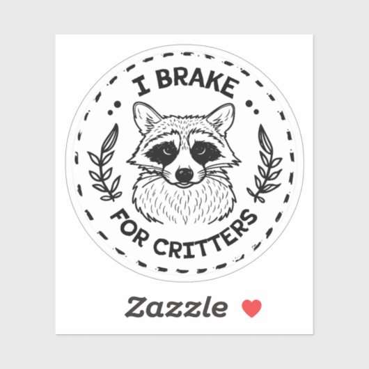 Sticker Je freine pour les créatures (Feuille)