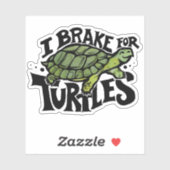 Sticker Je freine pour les tortues (Feuille)