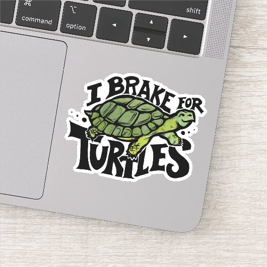 Sticker Je freine pour les tortues (Détail)