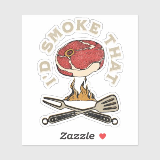 Sticker Je fumerais ça (Feuille)