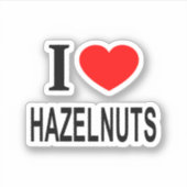 STICKER JE ❤️ HAZELNUTS J'AIME HAZELNUTS J'AIME HAZELNUTS  (Devant)