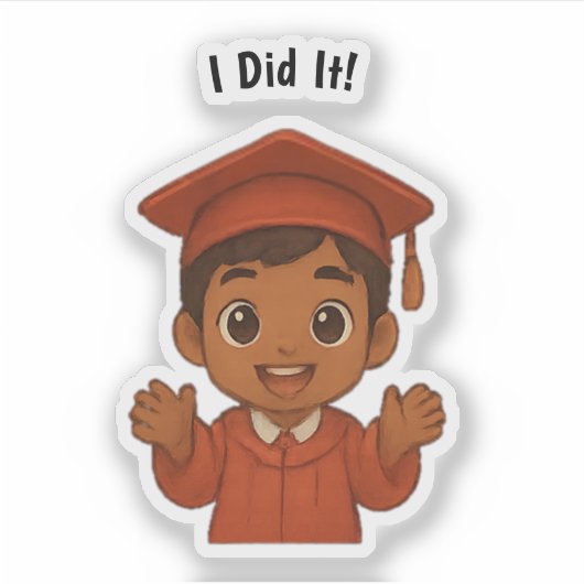 Sticker Je l'ai fait Excitée Grad (Devant)