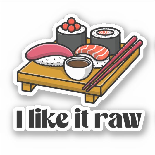 Sticker Je l'aime cru (Devant)