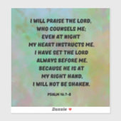 Sticker Je Louerai Le Portable Lord Bible Verse (Feuille)