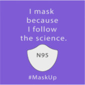 Sticker Je masque parce que je suis la science (Devant)