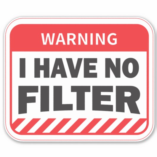 Sticker je n'ai pas d'autocollant filtre (Devant)