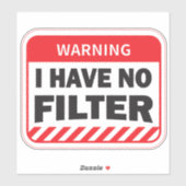 Sticker je n'ai pas d'autocollant filtre (Feuille)