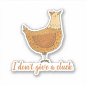 Sticker Je ne donne pas un chandail de chicken de Cluck dr (Devant)