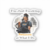 Sticker Je ne fais que frémir ... Classique (Recto)