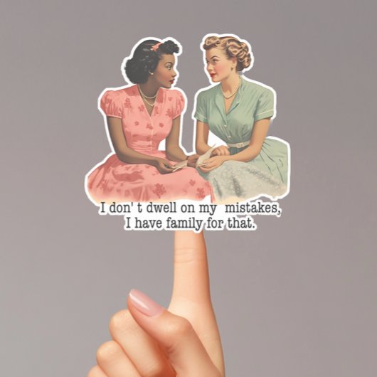 Sticker Je ne m'appesantis pas sur mes erreurs Drôle Rétro