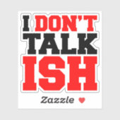 Sticker Je ne parle pas ISH (Feuille)