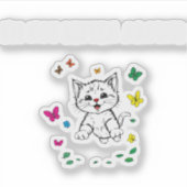 Sticker Je ne suis pas Kitten autour - Graphique mignon et (Devant)