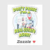 Sticker Je ne suis pas un agent immobilier (Feuille)