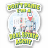 Sticker Je ne suis pas un agent immobilier (Devant)
