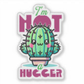 Sticker Je ne suis pas un gros gros pun de Cactus (Devant)