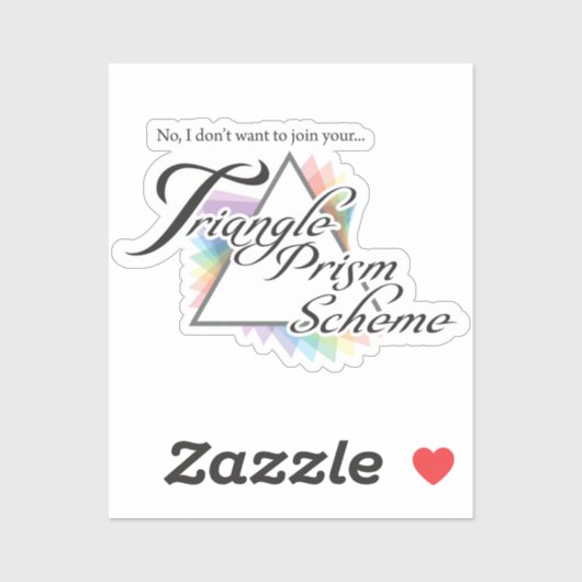 Sticker Je ne veux pas rejoindre votre schéma pyramidal (Feuille)