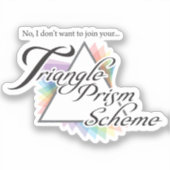 Sticker Je ne veux pas rejoindre votre schéma pyramidal (Recto)