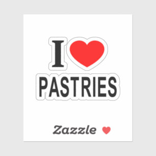 STICKER JE ❤️ PÂTISSERIES J'AIME LES PÂTISSERIES J'AIME LE