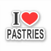 STICKER JE ❤️ PÂTISSERIES J'AIME LES PÂTISSERIES J'AIME LE (Devant)