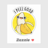Sticker Je Peel Good Fundy Fruit Banana Pun (Feuille)