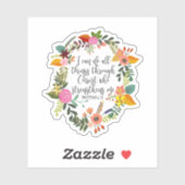 Sticker Je peux faire tout par le Christ Philippiens (Feuille)