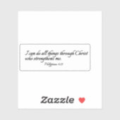 Sticker Je Peux Faire Toutes Les Choses Par Le Christ - Cl (Feuille)