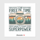 STICKER JE PEUX GRIMPER LE TEMPS QUEL EST VOTRE SUPERPUISS (Feuille)