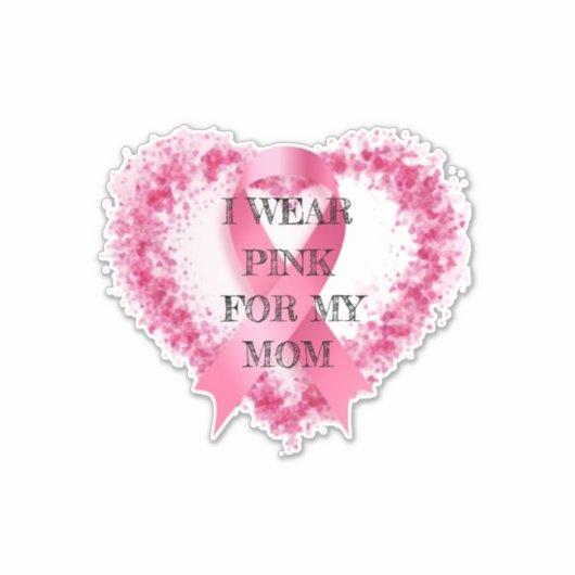 Sticker Je porte du rose, Pour soutenir la sensibilisation (Devant)