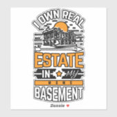 Sticker Je possède des biens immobiliers dans mon autocoll (Feuille)