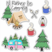 Sticker Je préfère être en camping (Devant)