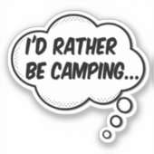 Sticker Je préfère être en camping (Recto)