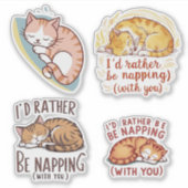 Sticker Je préfère faire la sieste avec votre collection (Devant)