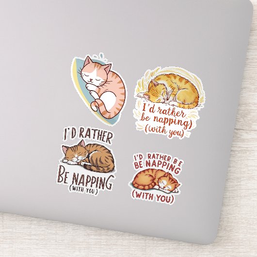 Sticker Je préfère faire la sieste avec votre collection (Détail)