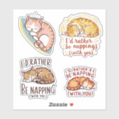 Sticker Je préfère faire la sieste avec votre collection (Feuille)