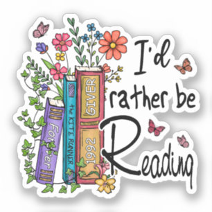Sticker Je préfère lire