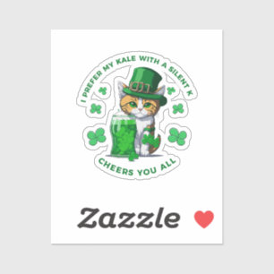 Sticker Je préfère mon kale avec un K silencieux amateur d