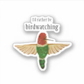 Sticker Je préfère observer les oiseaux de la mignonne Ann (Devant)