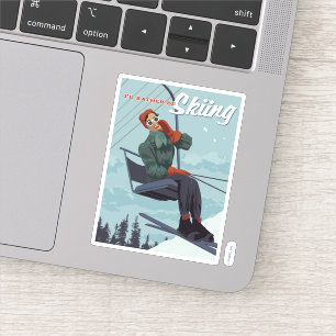 Sticker Je préfère skier Imprimer