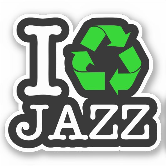 Sticker Je Recycle Le Jazz (Devant)